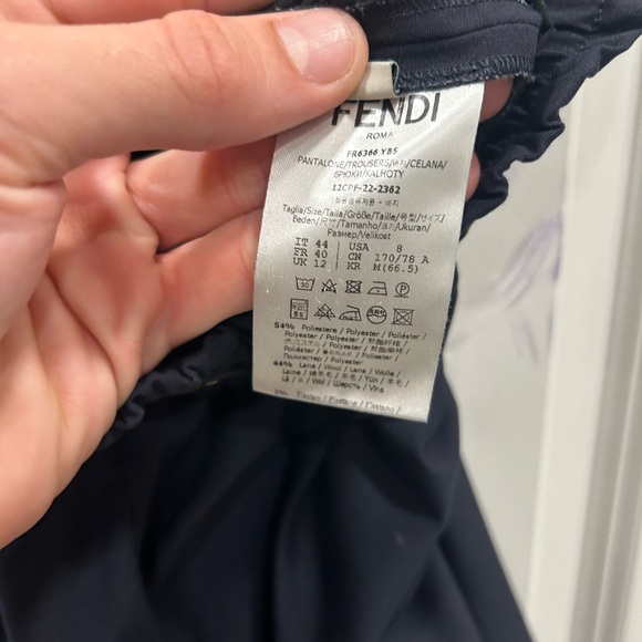 Fendi Womens Navy Drawsting Joggers Trouser 8 - Picture 9 of 10